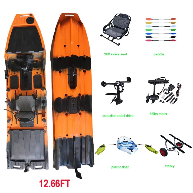 Vicking 12.6FT Single Kayak Pe - огляд і ціна Fishing Boat Trolling Motor