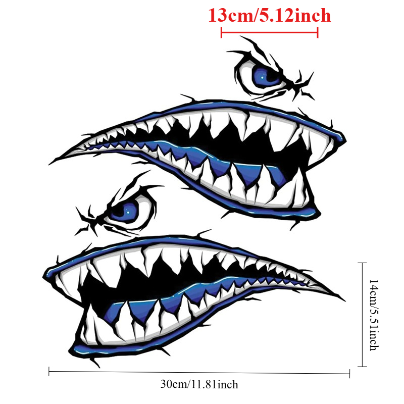 2PCS Shark Teeth Mouth Boat St - огляд і ціна Fishing Boat Paddle